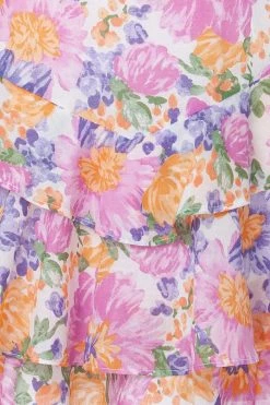 Sundae Muse Nancy Dress / White Floral DRESSES