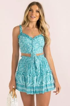 Sundae Muse Carissa Top / Teal Tops