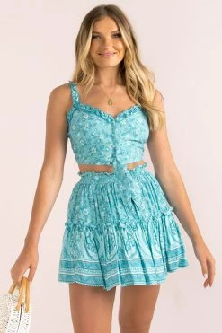 Sundae Muse Carissa Top / Teal Tops