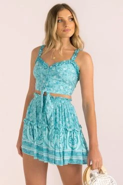 Sundae Muse Carissa Top / Teal Tops