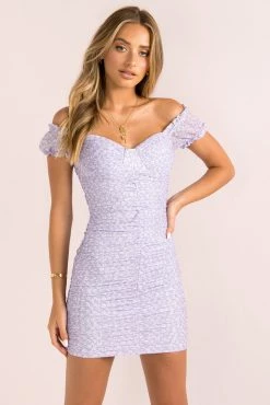 Sundae Muse Short Sleeve Dresses Tasha Dress / Lilac