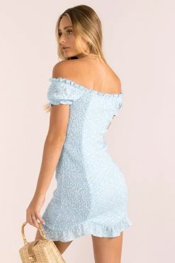 Sundae Muse Elissa Dress / Blue Short Sleeve Dresses