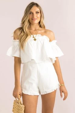 Sundae Muse Zula Playsuit / White Playsuits & Rompers