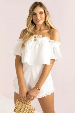 Sundae Muse Zula Playsuit / White Playsuits & Rompers
