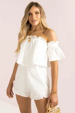 Sundae Muse Zula Playsuit / White Playsuits & Rompers