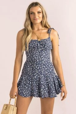 Sundae Muse New Arrivals Annie Playsuit / Dark Blue