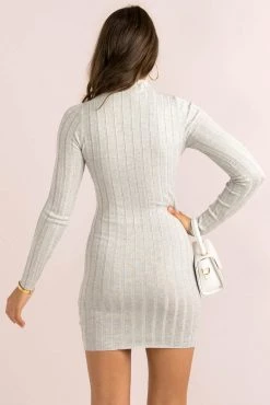 Sundae Muse Tania Dress / Grey Bodycon Dresses