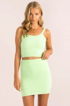 Sundae Muse New Arrivals Gabbi Skirt / Lime