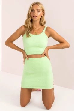 Sundae Muse New Arrivals Gabbi Skirt / Lime