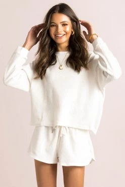 Sundae Muse Long Sleeve Tops Pippa Top / White