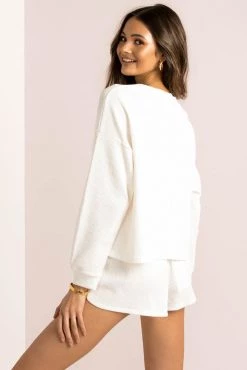 Sundae Muse Long Sleeve Tops Pippa Top / White