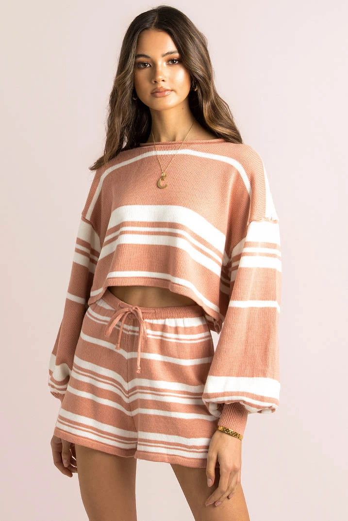 Sundae Muse New Arrivals Mimi Shorts / Rose Stripe 8 Sundae Muse New Arrivals Mimi Shorts / Rose Stripe