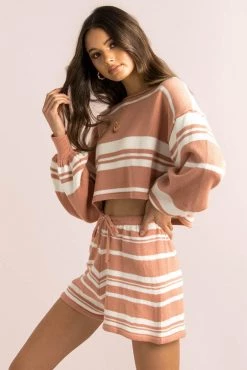 Sundae Muse New Arrivals Mimi Shorts / Rose Stripe 18 Sundae Muse New Arrivals Mimi Shorts / Rose Stripe