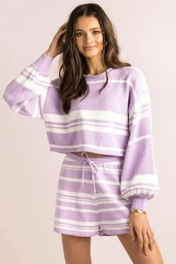 Sundae Muse Mimi Shorts / Lilac Stripe