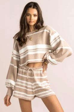Sundae Muse Mimi Shorts / Beige Stripe