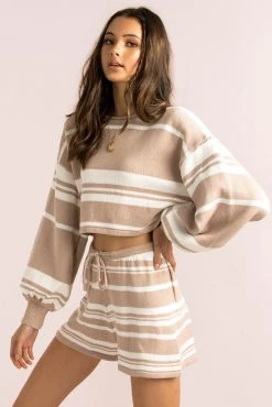 Sundae Muse Mimi Shorts / Beige Stripe 15 Sundae Muse Mimi Shorts / Beige Stripe