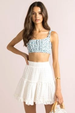 Sundae Muse Tops Gemini Top / Blue Floral