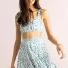 Sundae Muse Bottoms Gemini Skirt / Blue Floral