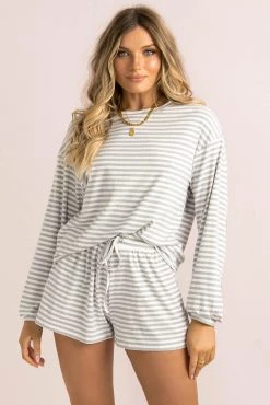 Sundae Muse Finn Shorts / Grey Stripe Bottoms