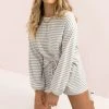 Sundae Muse Finn Top / Grey Stripe