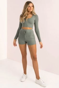 Sundae Muse Trina Jogger Top / Khaki 12 Sundae Muse Trina Jogger Top / Khaki