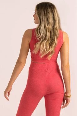 Sundae Muse Tops Tate Yoga Top / Red 13 Sundae Muse Tops Tate Yoga Top / Red