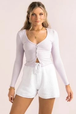 Sundae Muse New Arrivals Spencer Top / Lilac