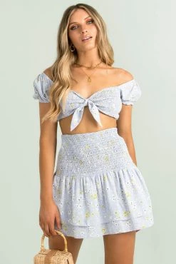 Sundae Muse Izzy Top / Blue Floral