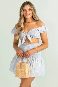 Sundae Muse Izzy Top / Blue Floral