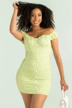 Sundae Muse New Arrivals Holly Dress / Lime