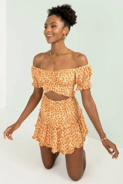 Sundae Muse Connie Skirt / Orange Floral Bottoms