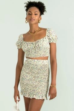Sundae Muse Selena Skirt / Sage Floral