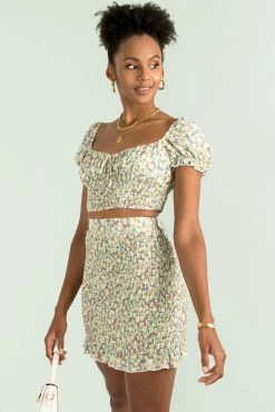 Sundae Muse Selena Skirt / Sage Floral