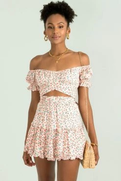Sundae Muse Bottoms Connie Skirt / Pink Floral