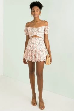 Sundae Muse Bottoms Connie Skirt / Pink Floral