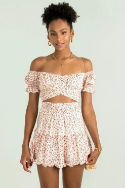 Sundae Muse Bottoms Connie Skirt / Pink Floral