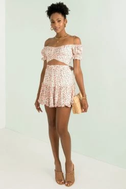 Sundae Muse Bottoms Connie Skirt / Pink Floral