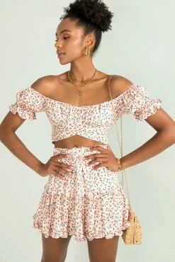 Sundae Muse Bottoms Connie Skirt / Pink Floral