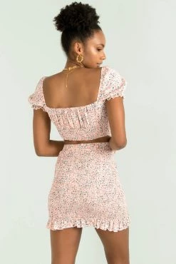 Sundae Muse Selena Top / Pink Floral Tops