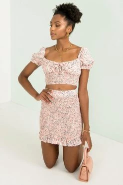 Sundae Muse Bottoms Selena Skirt / Pink Floral 12 Sundae Muse Bottoms Selena Skirt / Pink Floral