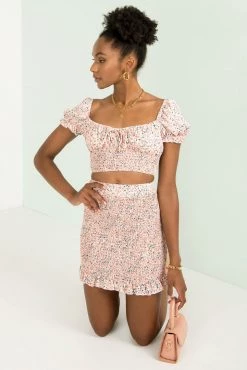 Sundae Muse Bottoms Selena Skirt / Pink Floral 15 Sundae Muse Bottoms Selena Skirt / Pink Floral