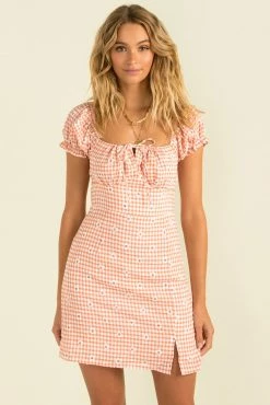 Sundae Muse DRESSES Hastings Dress / Peach Check