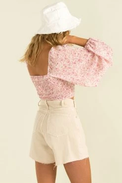 Sundae Muse Paige Top / Pink Floral Tops