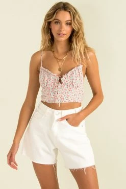 Sundae Muse Tops Gwen Top / White Floral