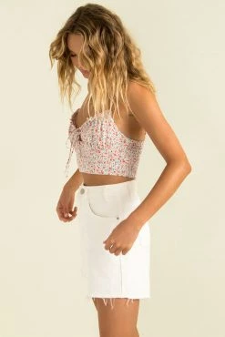 Sundae Muse Tops Gwen Top / White Floral