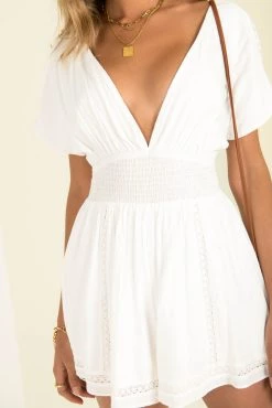 Sundae Muse Mykonos Playsuit / White