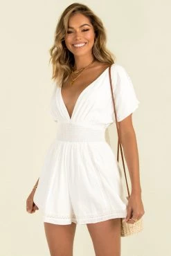 Sundae Muse Mykonos Playsuit / White