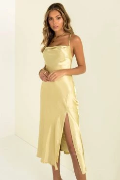 Sundae Muse New Arrivals Portia Dress / Chartreuse