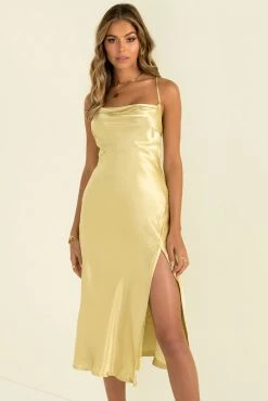 Sundae Muse New Arrivals Portia Dress / Chartreuse