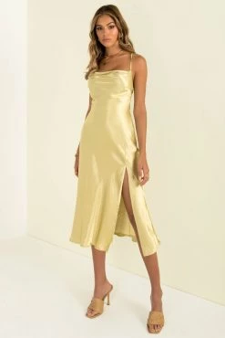 Sundae Muse New Arrivals Portia Dress / Chartreuse